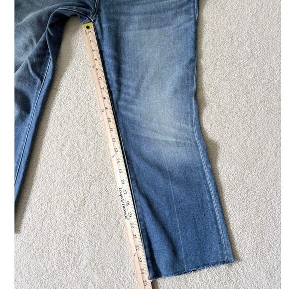 HATCH Collection The Crop Maternity Jeans Raw Hem Indigo Wash Women's Size 29 - Picture 10 of 12